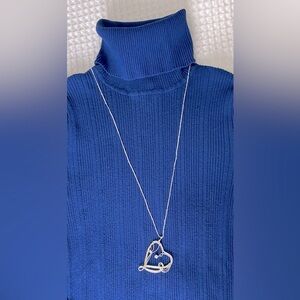 Silver-tone heart pendant